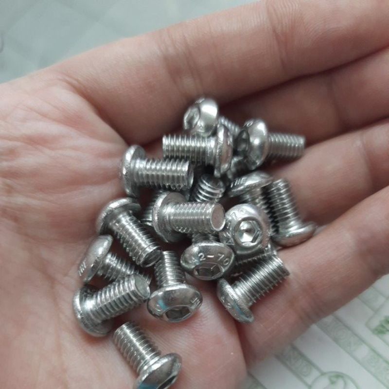 button L ss m6x10 baut 10 kunci L4 baut payung L stainless A2 baut L topi