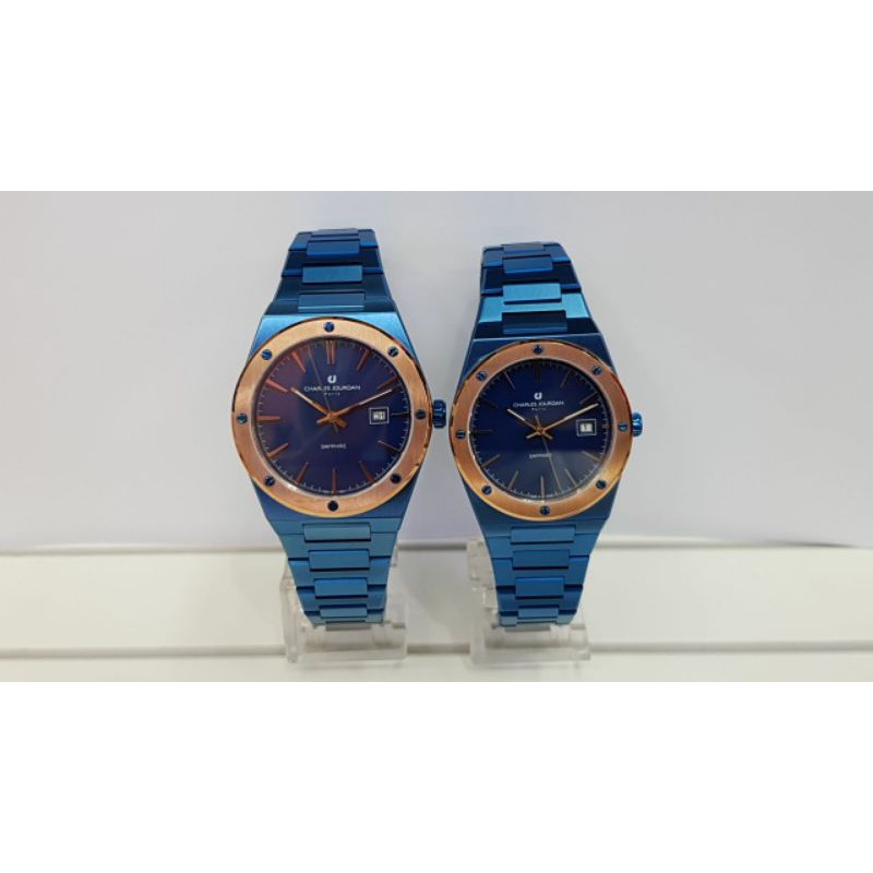 jam tangan couple charles jourdan cj1096 original