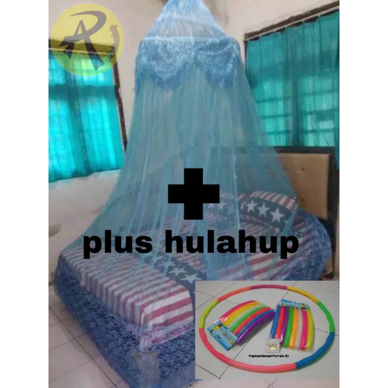 Kelambu + Hula hoop Klambu Gantung Bulat Bahan Tile Tebal Kombinasi Burkat Terbaru Kekinian ORIGINAL