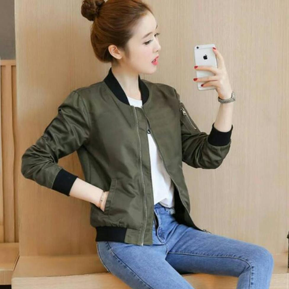 JAKET CEWEK Jaket Kekinian Parasut Wanita Cewek Korea Style Murah Terbaru Cewe Cew Diskon Jual
