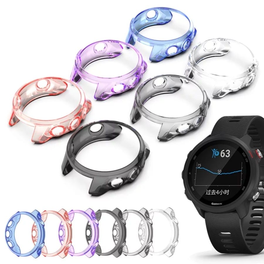 BUMPER FORERUNNER 245 CASE WATCH - PROTECTOR TPU SOFT - FOR GARMIN FORERUNNER 245MUSIC