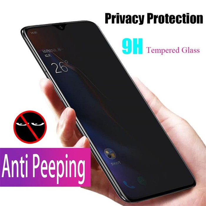 TEMPERED GLASS ANTI SPY OPPO A91 - ANTI GORES KACA PRIVASI