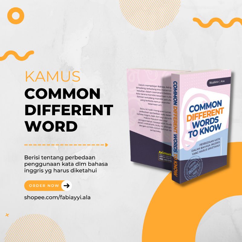 Buku Jago Kuasai Bahasa Inggris KAMUS BAHASA INGGRIS  | COMMON DIFFERENT WORDS IDIOM DICTIONARY OXFO