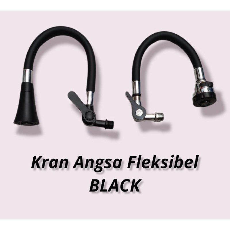 Kran Cuci Piring / Kran Angsa Fleksibel Karet Hitam Dinding ANTI KARAT PROMO HARGA AGEN