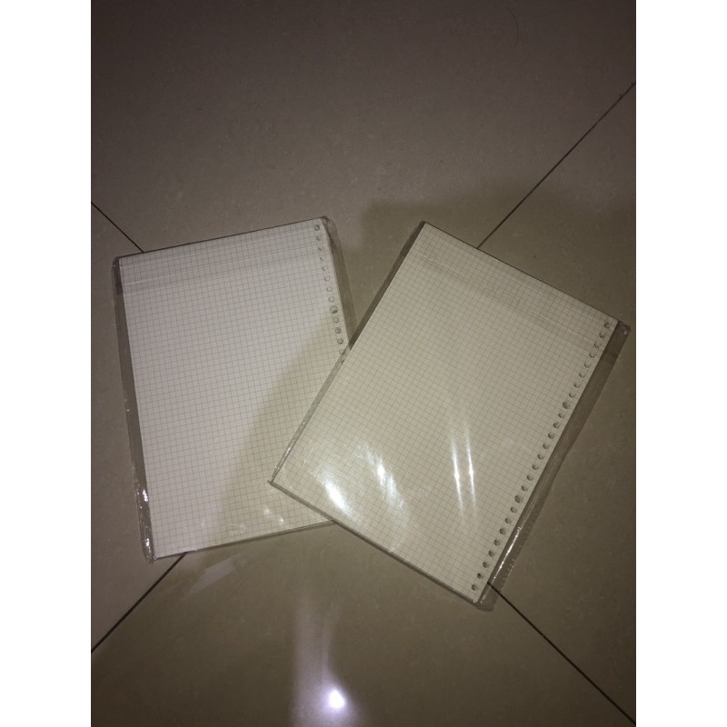 (NEW) 2 PCS LOOSE LEAF NULISCATET KERTAS BINDER SQUARE KOTAK-KOTAK