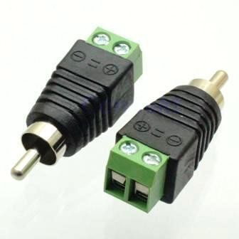 3pcs RCA PLUG MALE CONNECTOR - Screw