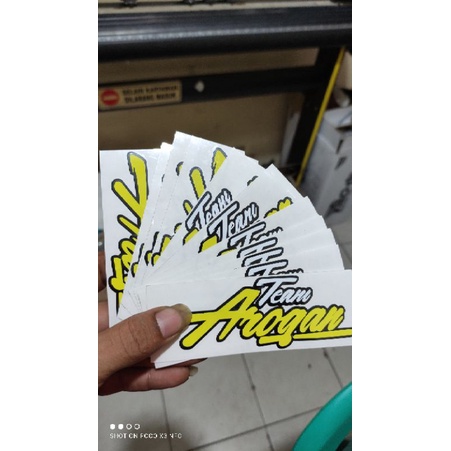 stiker TEAM AROGAN stiker motor murah