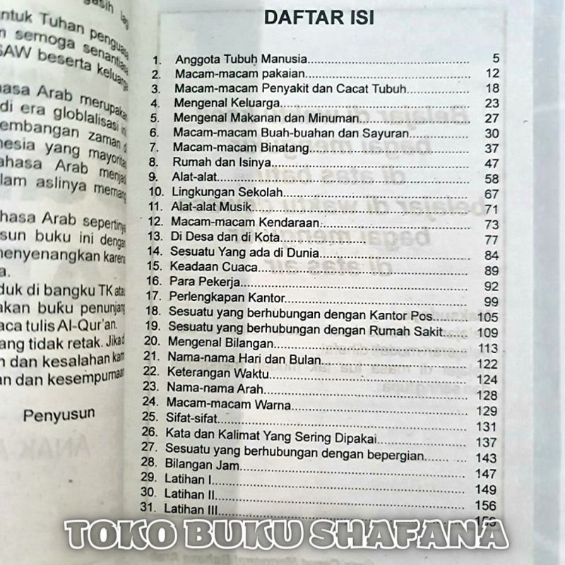 Buku Cara Cepat Mengenal Bahasa Arab Bergambar Untuk Anak Anak TK/TPA