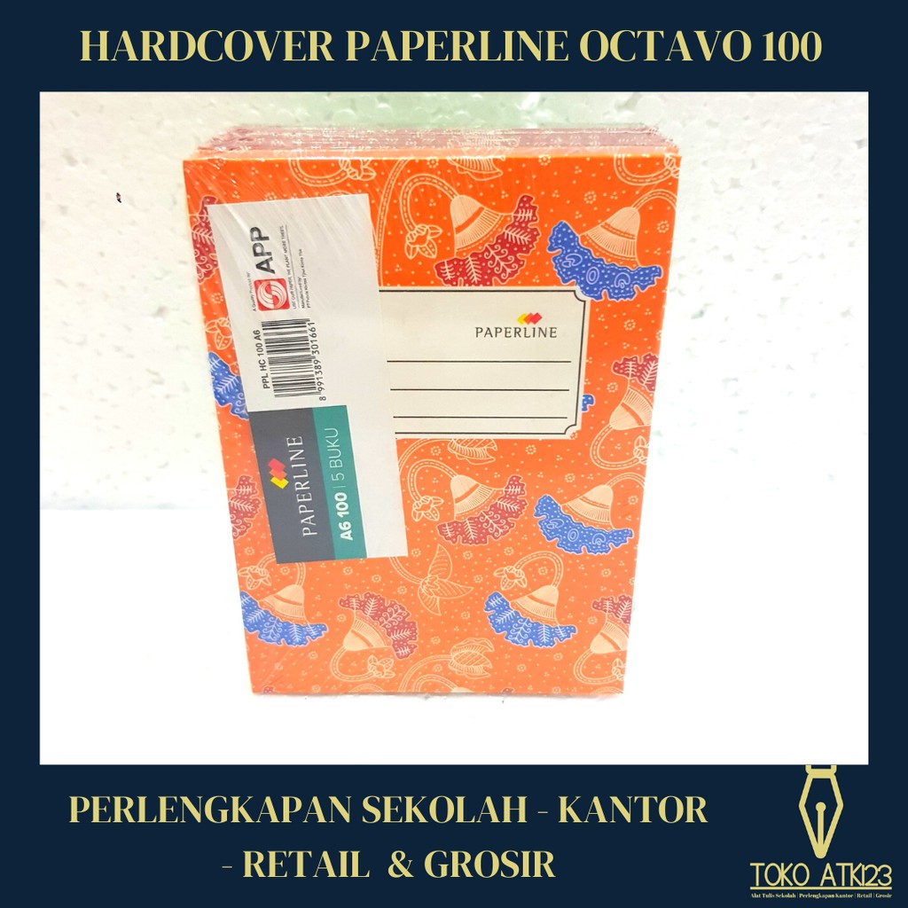 Buku Hardcover Octavo Merk Paperline A6 Isi 100 Lembar