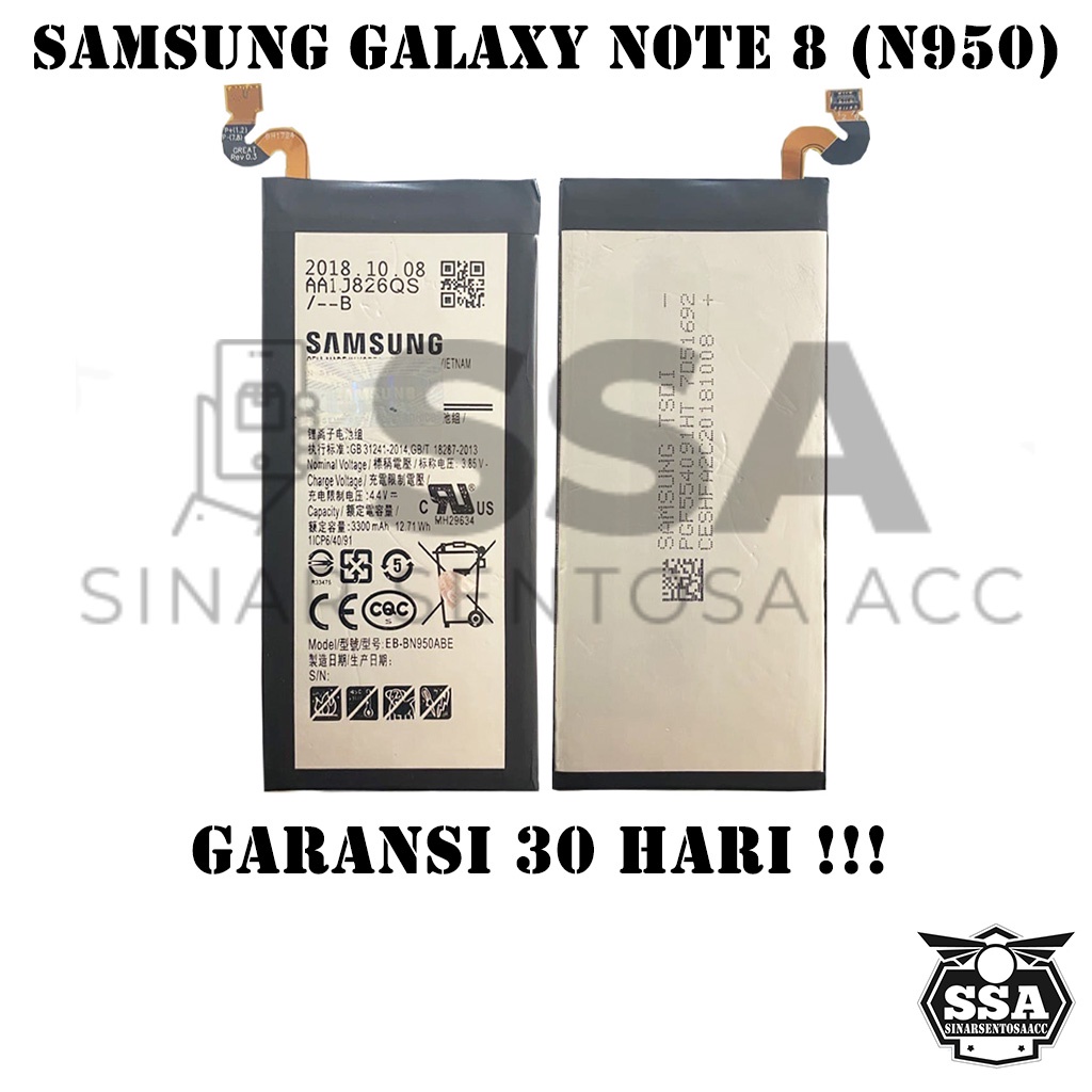 Baterai Original 100% Samsung Galaxy Note 8 N950 EB-BN950ABE Batrai Batu Batre Battery Batrei Handphone ORI HP