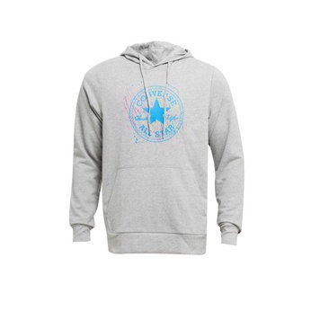 Converse Hoodie Chuck Patch Splatter Paint Grey Mens Original