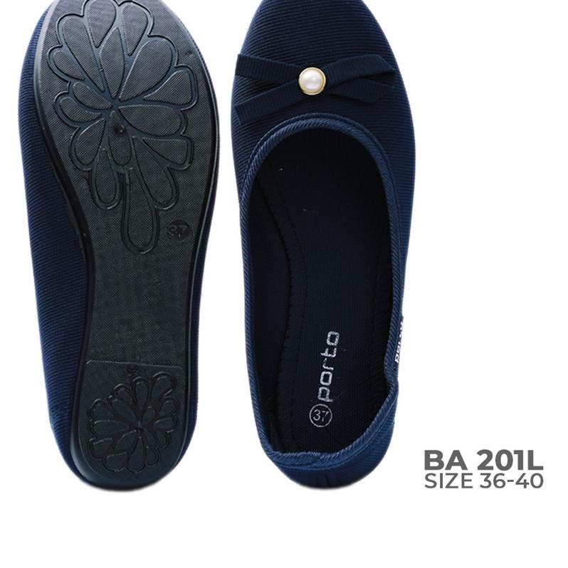 Porto - Sepatu Wanita Flatshoes Balet Kain Nyaman Empuk Original BA201L