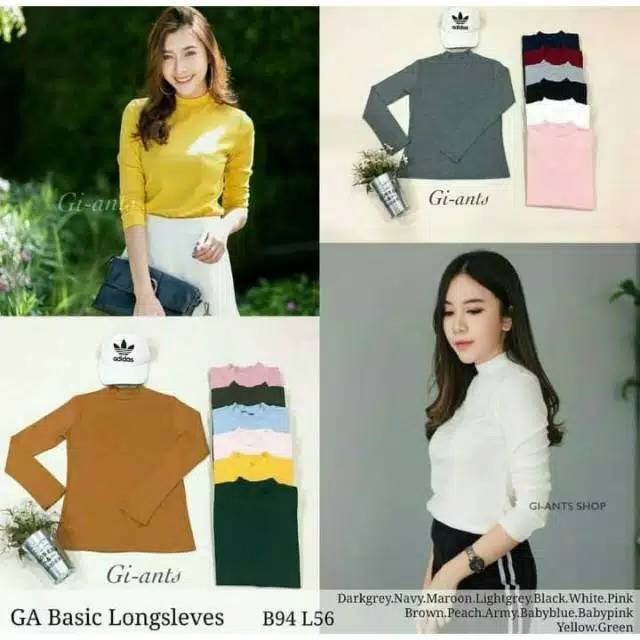 KAOS GI-ANTS BASIC LONGSLEVES LONG SLEVE BAJU WANITA