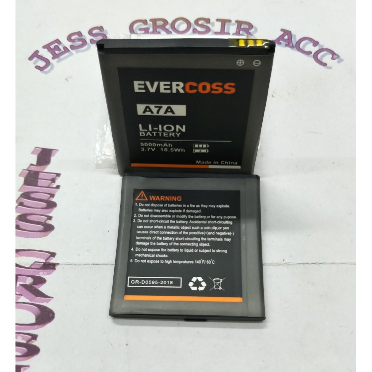 Baterai Battery Batere Batre Evercross Evercoss Cross A7A Double Power - Hitam