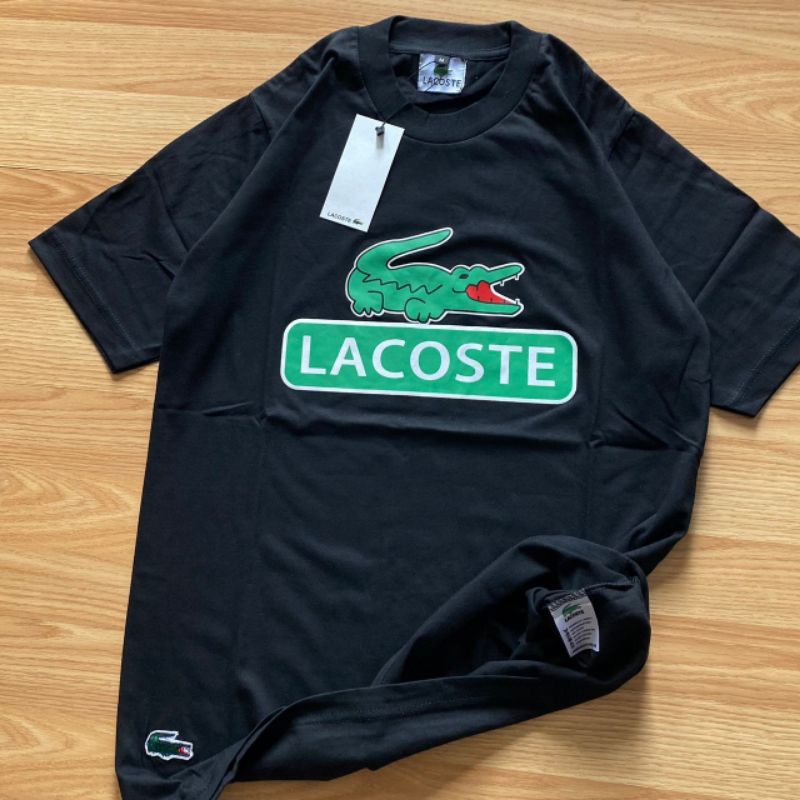BAJU KAOS PRIA LACOSTE GREEN ORIGINAL COTTON PREMIUM FULL HASTAG WASTAG