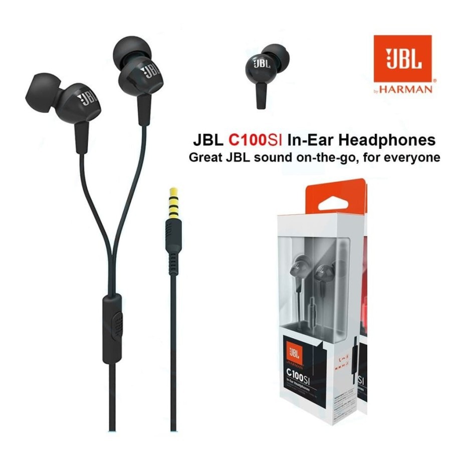 Headset JBL C100SI Original Earphone Handsfree C100 SI IN HEADPHONES