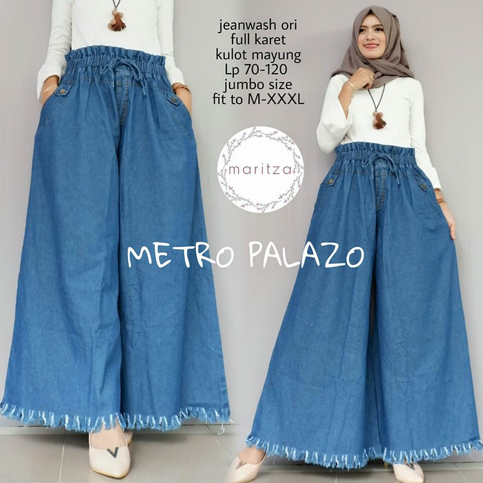 METRO PALAZO KULO LIGHT  DAN DARK ORIGINAL RAWIS PREMIUM JEANS GROSIR SOLO