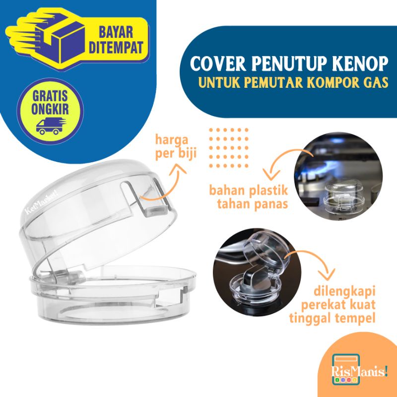 GAS STOVE KNOB COVER - Pelindung Penutup Kenop Putar Kompor Tungku Gas Open Dapur Pengaman Balita