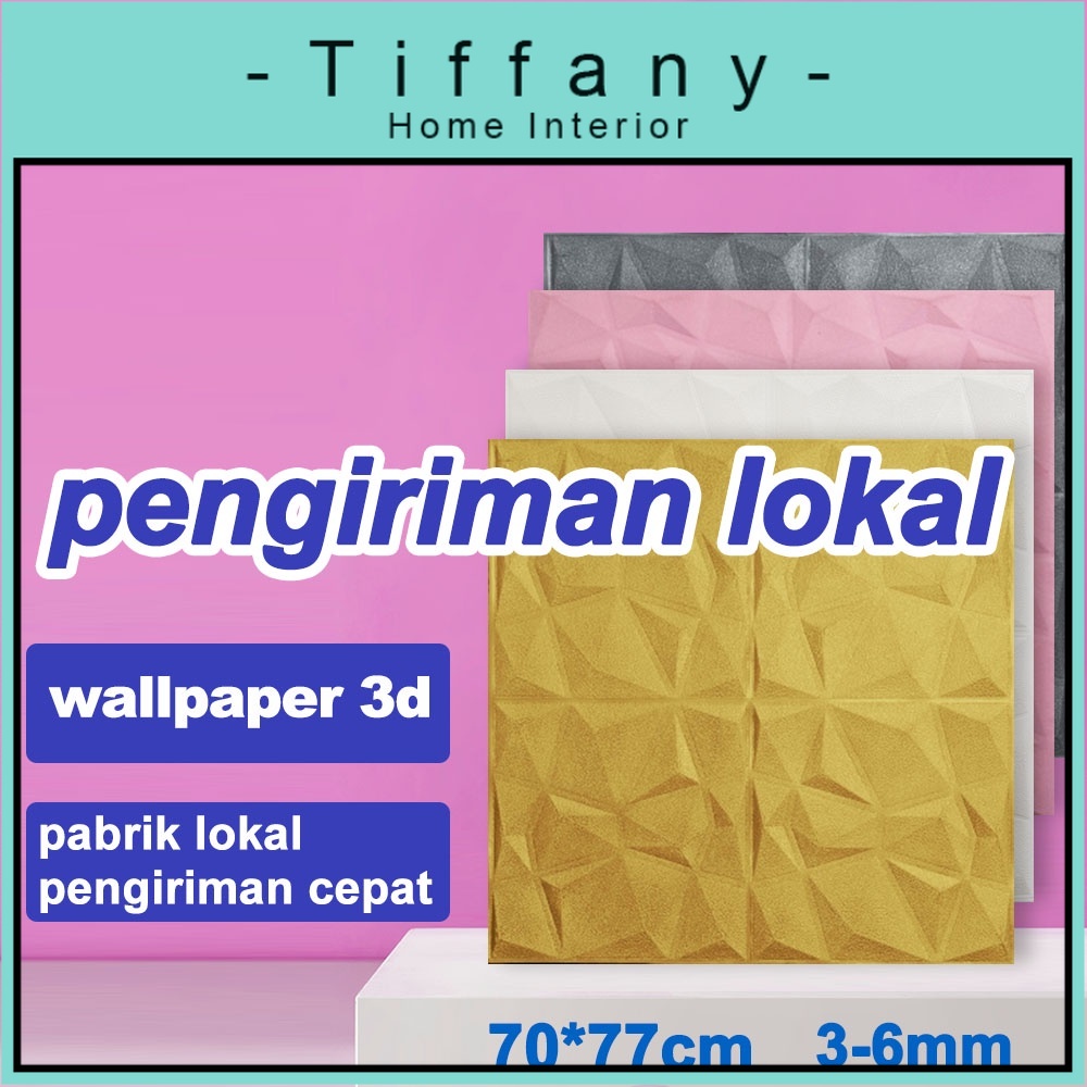 COD Beli 10 Gratis 1 Wallpaper Dinding 3D Timbul 70x70 6mm Hiasan Terbaru 2022 Foam Dimensi Timbul M