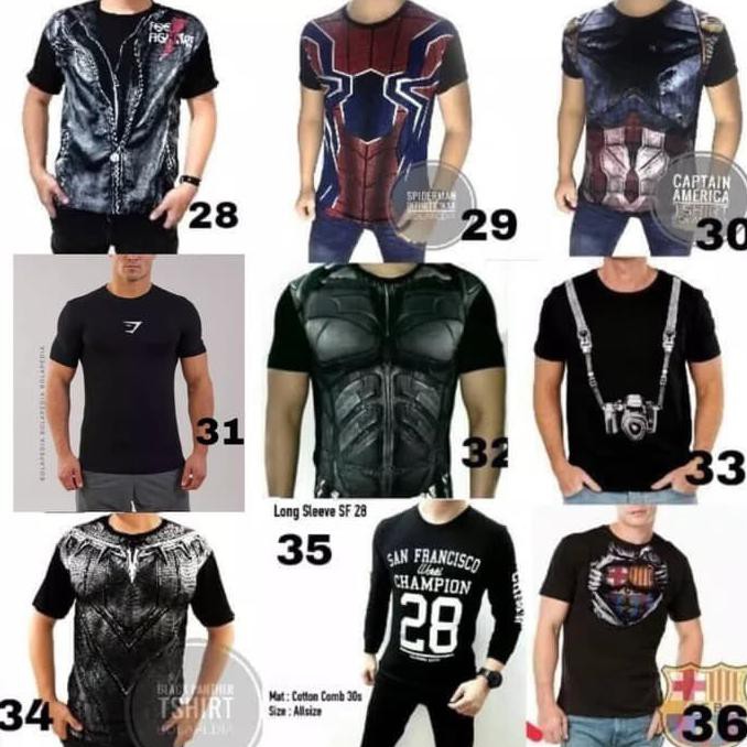 Diskon Baju Kaos Superman Full Body Superhero Gym Fitnes Pria Cowok Terbaru