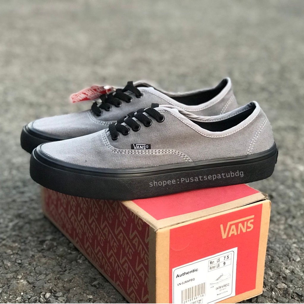 Sepatu Vans Authentic Black Grey