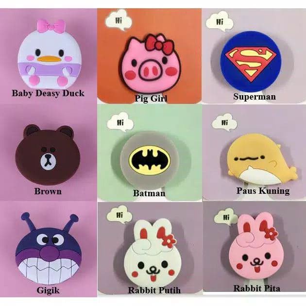 [IMPORT] - Pop Socket / Grip Phone Stand 3D Karakter Cartoon Kode VARIAN 2