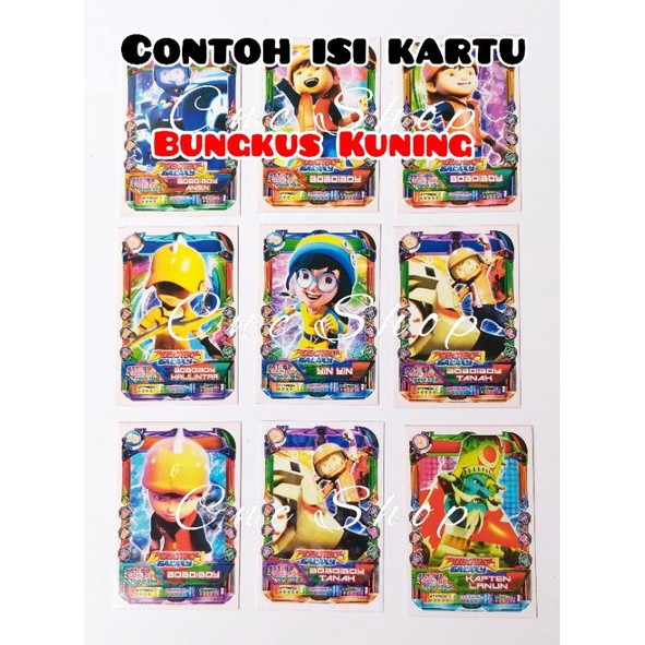 Trading Card Boboiboi dapat 6bungkus Kartu Koleksi Anak