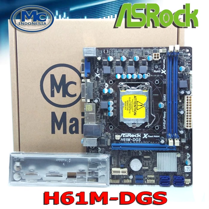 Mainboard Motherboard Mobo H61 Intel LGA 1155 ASRock