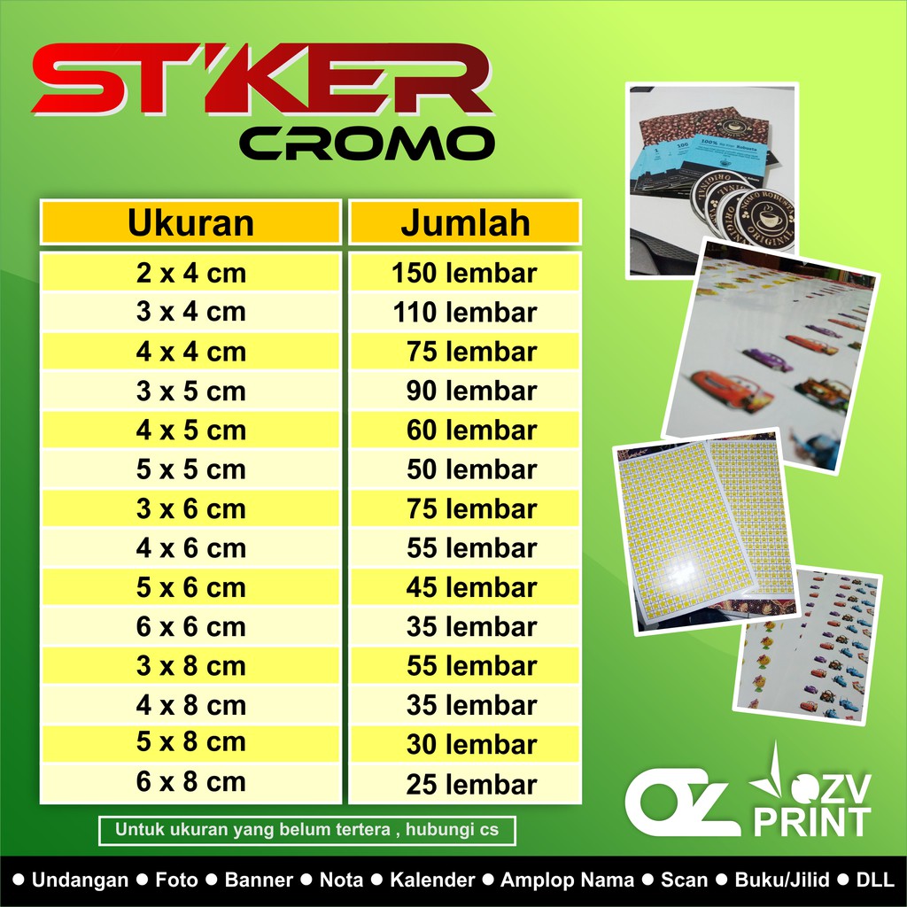 

Stiker Label Makanan Murah meriah