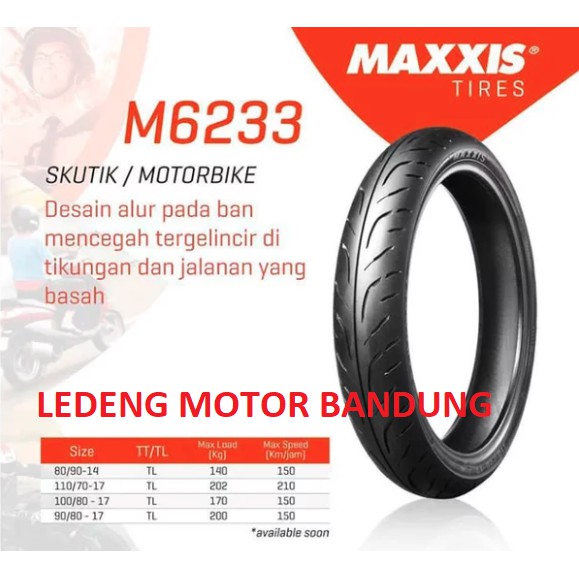 Maxxis 110/70-17 Extramaxx M6233 Front Ban Motor Tubeless Depan