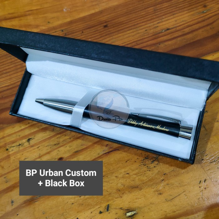 Pena Custom Model Parker Urban + Grafir Laser Pen Eksklusif Mewah Kado Pen Promosi Metal Ukir nama