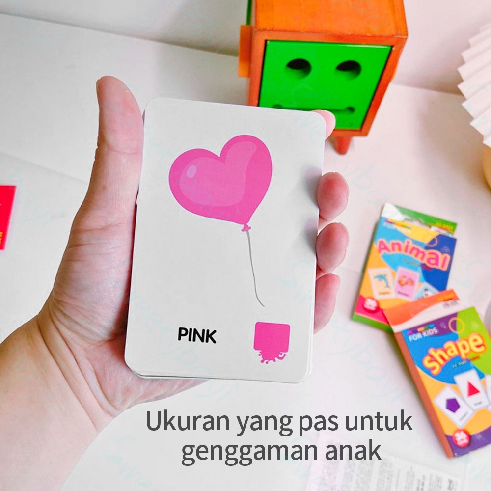 Sweetybayi Flashcard inggris anak Kartu pintar balita Flash card edukasi anak