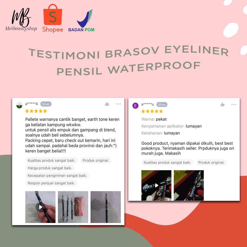 BRASOV Eyeliner Pensil /  Automatic Eyeliner Waterproof