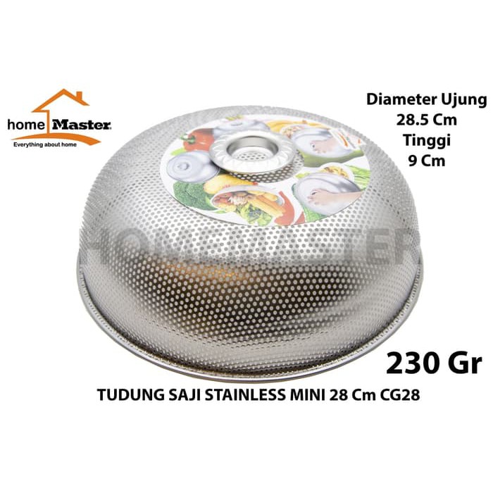 HomeMaster Tudung Saji Stainless Mini 28 Cm CG28