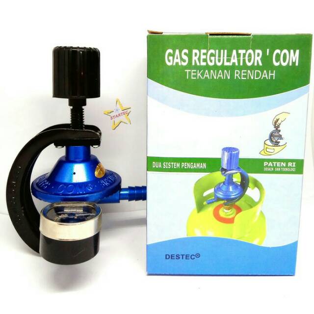 Jual Regulator gas destec com U 12RM kelapa gas sistem putar regulator