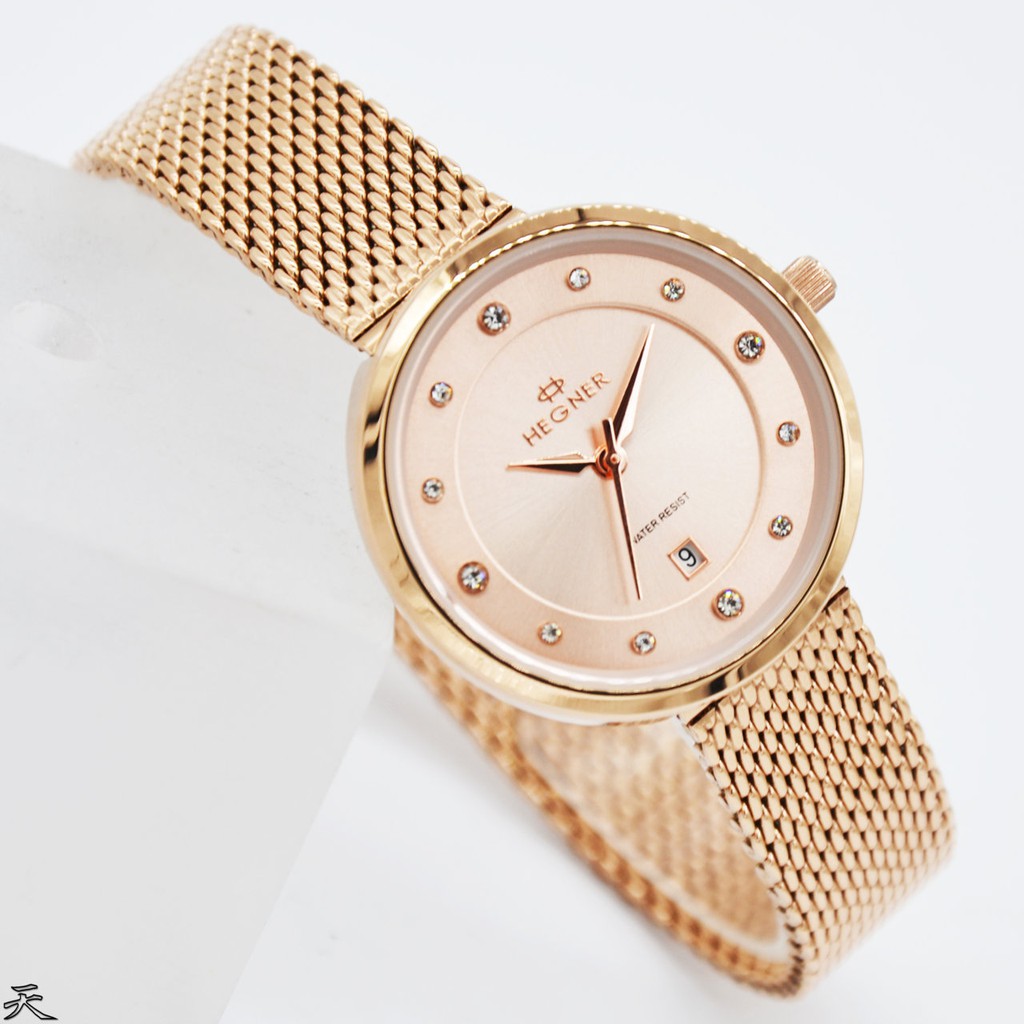 Jam Tagan wanita Hegner 1648LR RG/D32281H Original Stainless Steel - rosegold