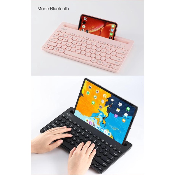 Robot KB10 Multi-Device Bluetooth &amp; Wireless Keyboard 3 Device Connect