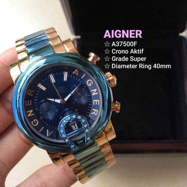 JAM TANGAN WANITA AIGNER A37500EXF CHRONOGRAPH SUPER BOX EXCLUSIVE