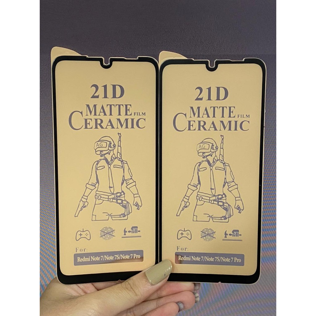 XIAOMI REDMI NOTE 7 REDMI NOTE 7 PRO TEMPERED GLASS 21D Ceramic Matte Screen Guard Anti Radiasi