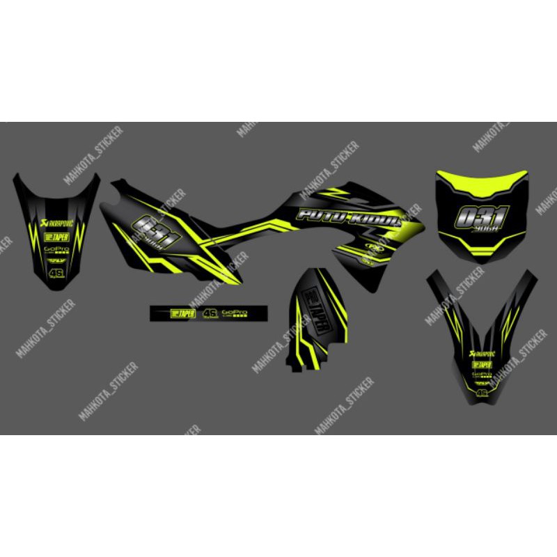 DECAL DEKAL STIKER STRIPING KLX KOMBINASI HOLOGRAM