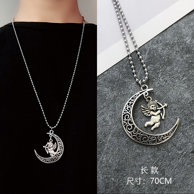 Kalung Liontin Rantai HipHop 02 Korea Fashion Women Necklace Alloy Cewek Hip Hop Stainless Steel