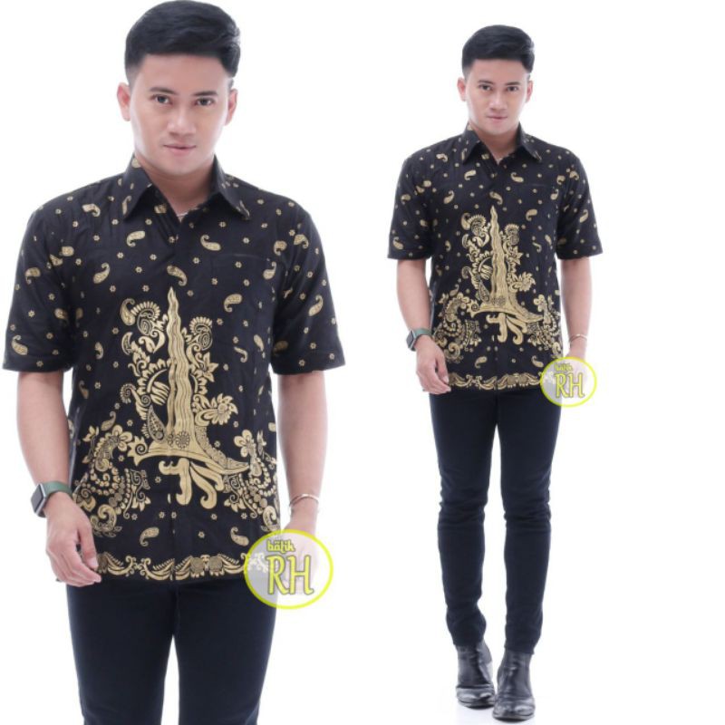 kemeja batik pria motif keris
