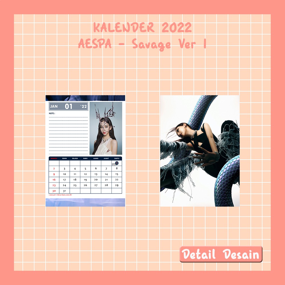 

P.O Kalender Meja 2022 | Aespa - Savage Edition