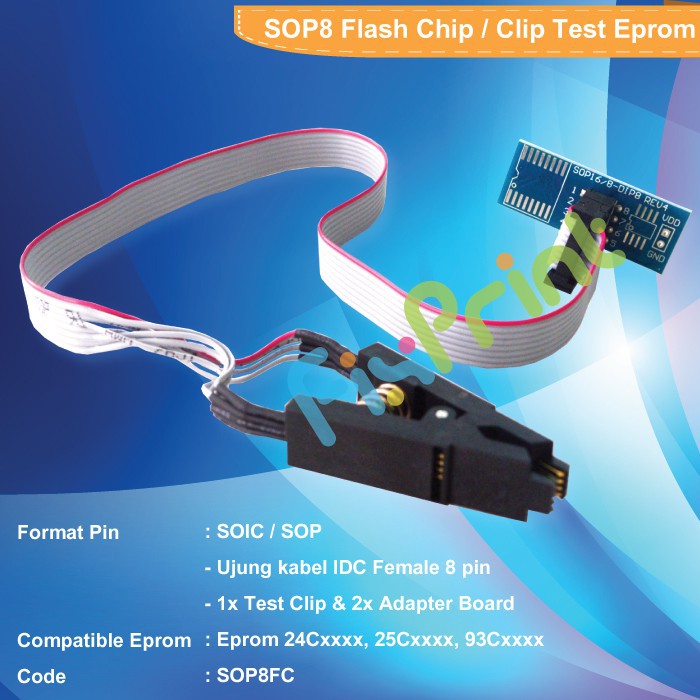 SOP8 Flash Chip  IC Test Clip IC Eprom Eeprom BIOS ROM  Tools Penjepit