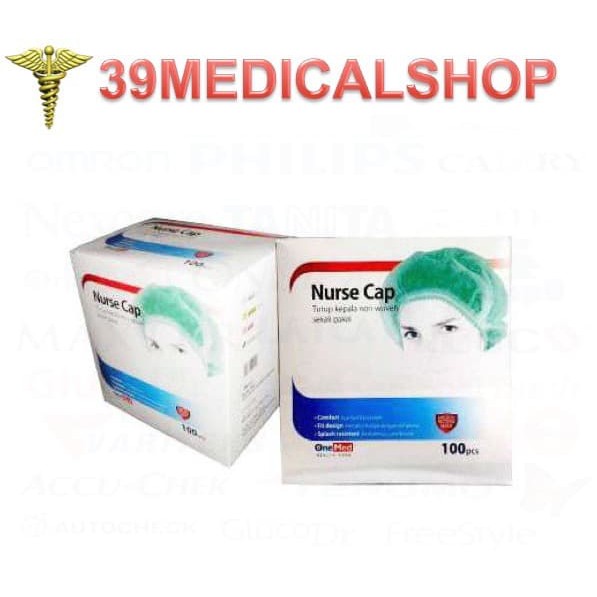 NURSE CAP ONEMED BOX/ NURSE CAP ONEMED  ISI 100PC