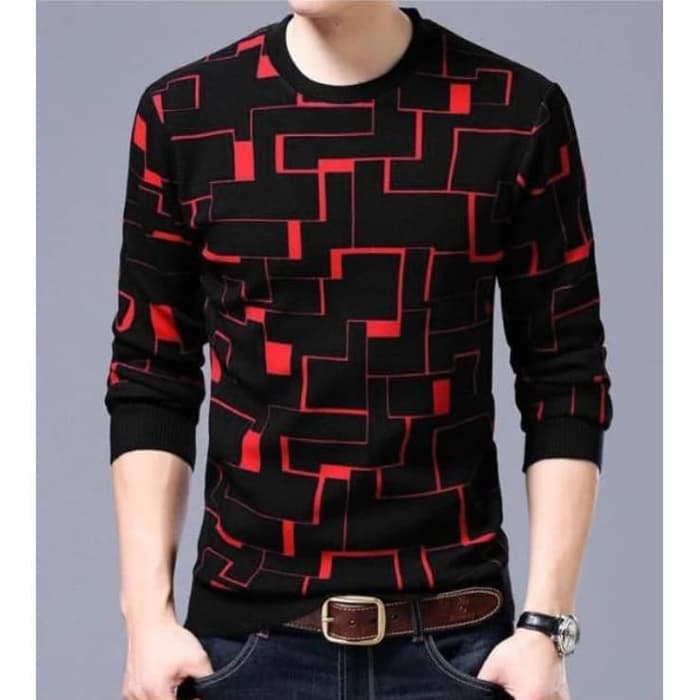 AX VIRENZA SWEATER HODIE RAJUT COWO ATASAN PRIA SABLON - Sweater Pria Jumbo
