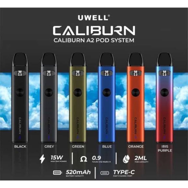 UWELL Caliburn A2 Pod Kit 15w 520mAh