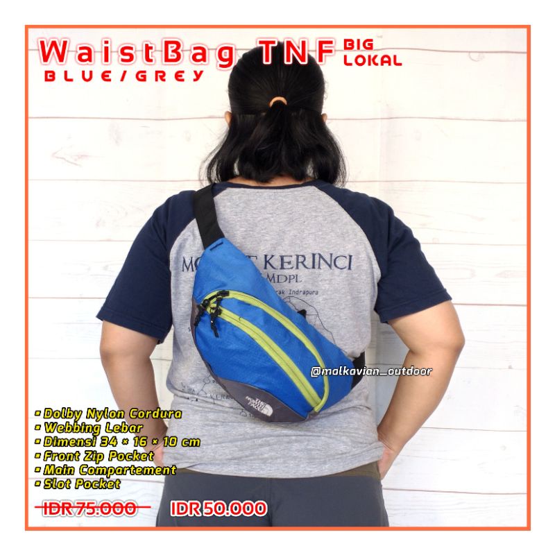 PROMO WaistBag TNFBig Tas Gunung Pinggang slempang Pendaki Hiking Camping Outdoor Adventure SALE