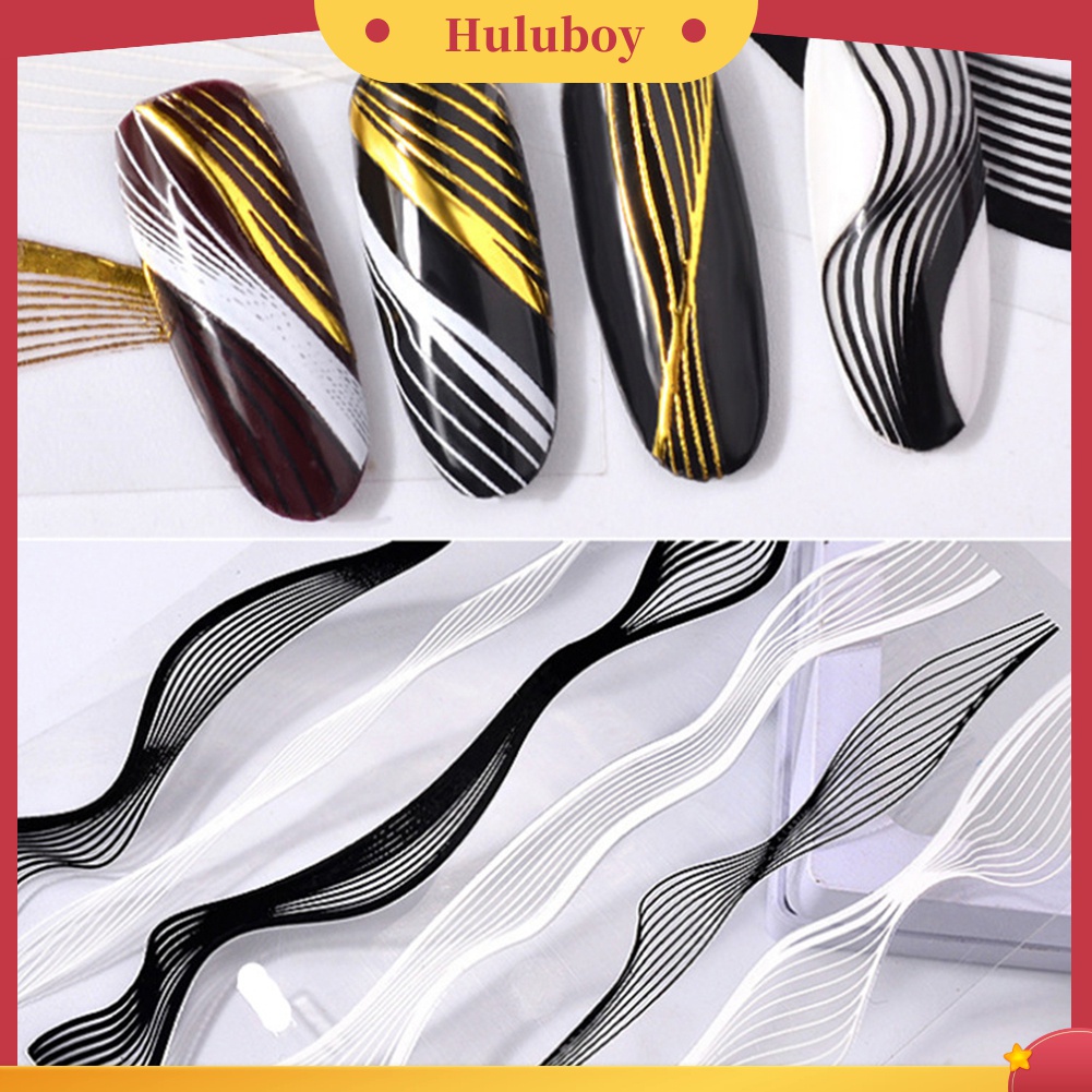 Huluboy Huluboy♡ Stiker Kuku 3D Tahan Air Untuk Manicure