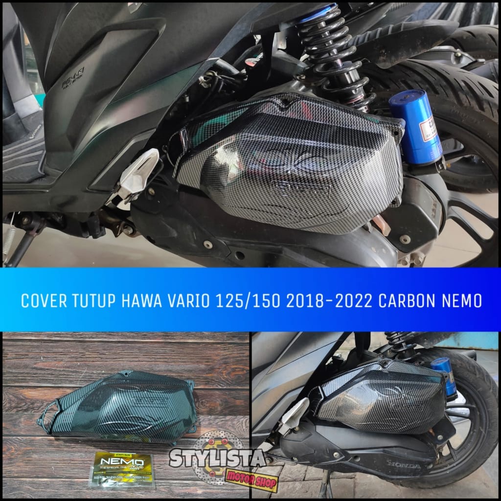 COVER TUTUP HAWA VARIO 150 125 NEW 2018 2019 2020 2021 2022 CARBON NEMO FILTER UDARA VARIO CARBON NE